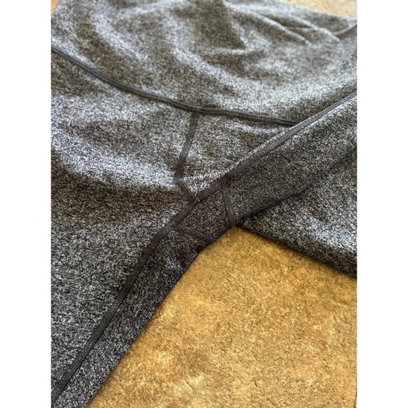 Lululemon Wunder Under Crop Leggings 21" Heathered Black Size 6 - Picture 10 of 11